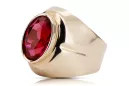 Ring vintage šperky Ruby originálny vintage 14k produkt s ružovým zlatom VRC296R